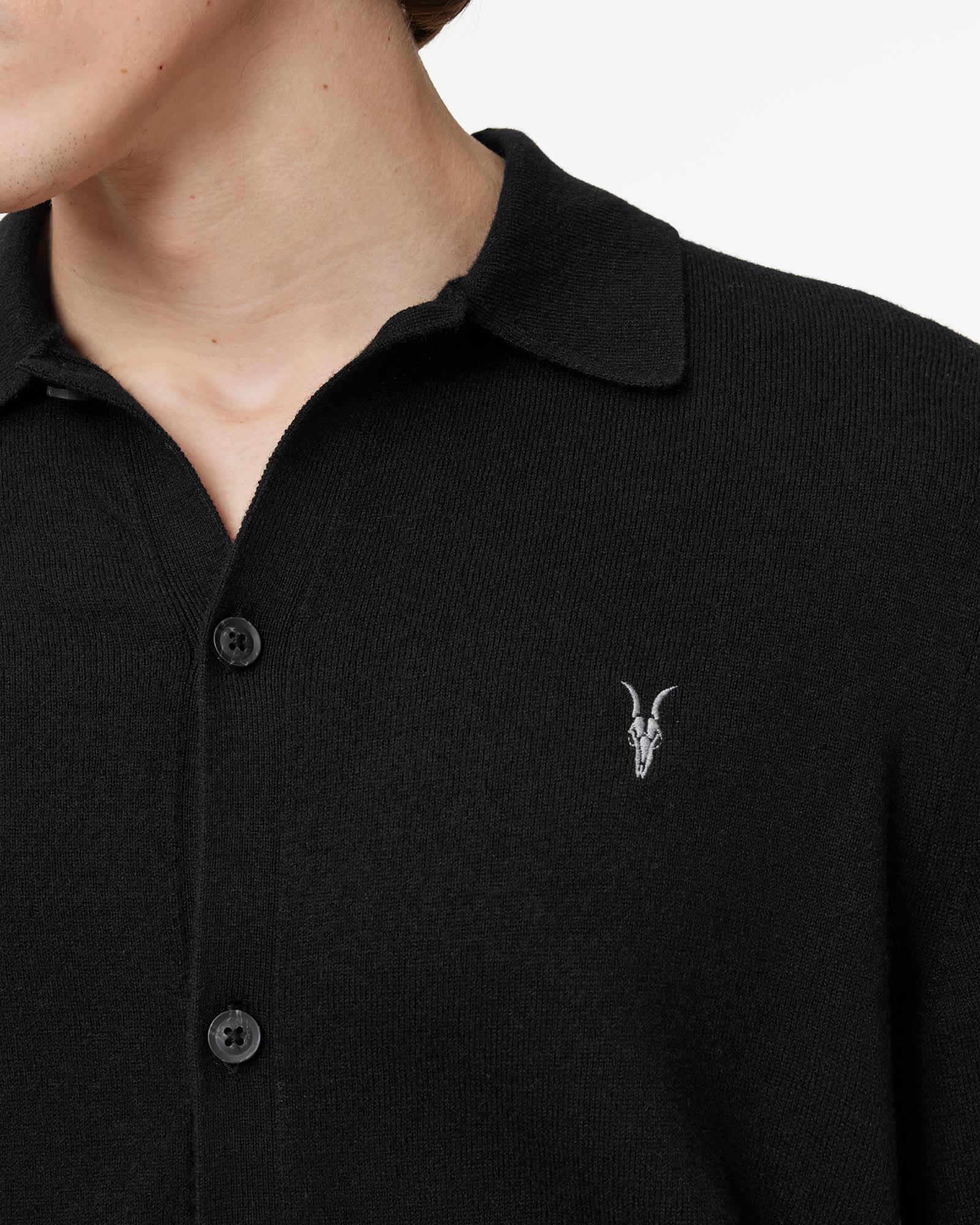 Kilburn Ramskull Cardigan Black | ALLSAINTS US Product Image