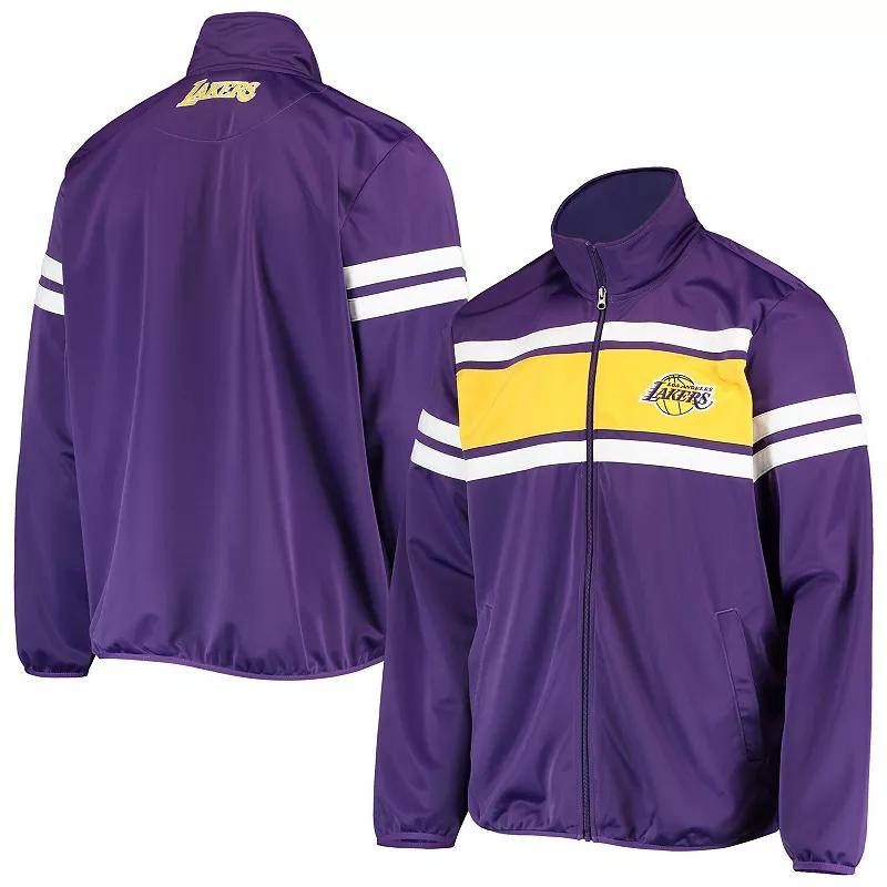Men's G-III Sports by Carl Banks Purple Los Angeles Lakers Power Pitcher Full-Zip Track Jacket,  Product Image