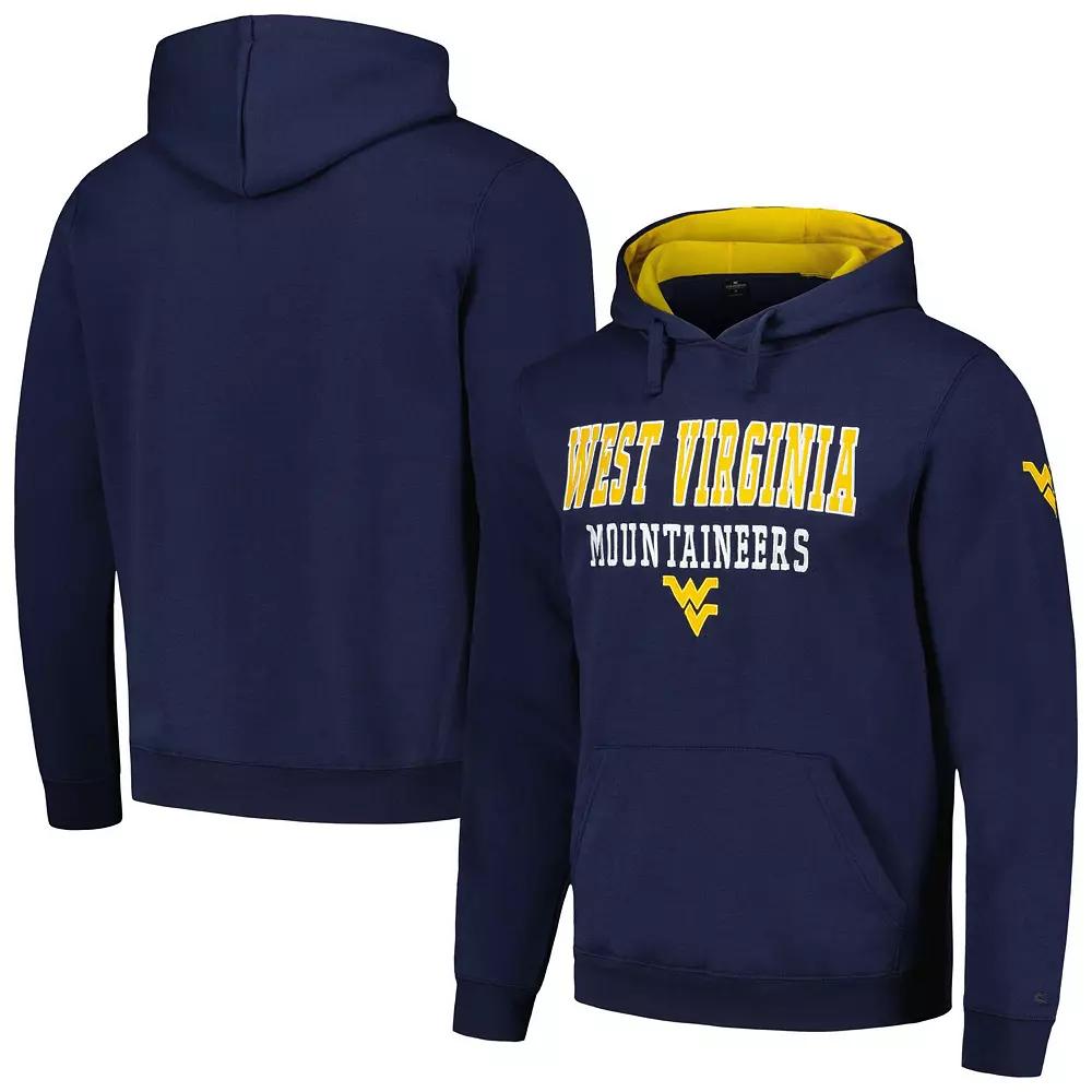 Men's Colosseum Navy West Virginia Mountaineers Sunrise Pullover Hoodie,  Product Image