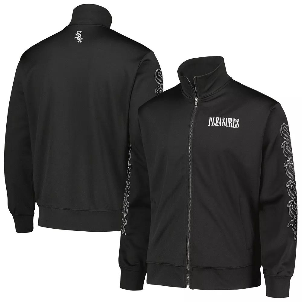 Men's PLEASURES Black Baltimore Orioles Pitcher Full-Zip Track Jacket,  Product Image