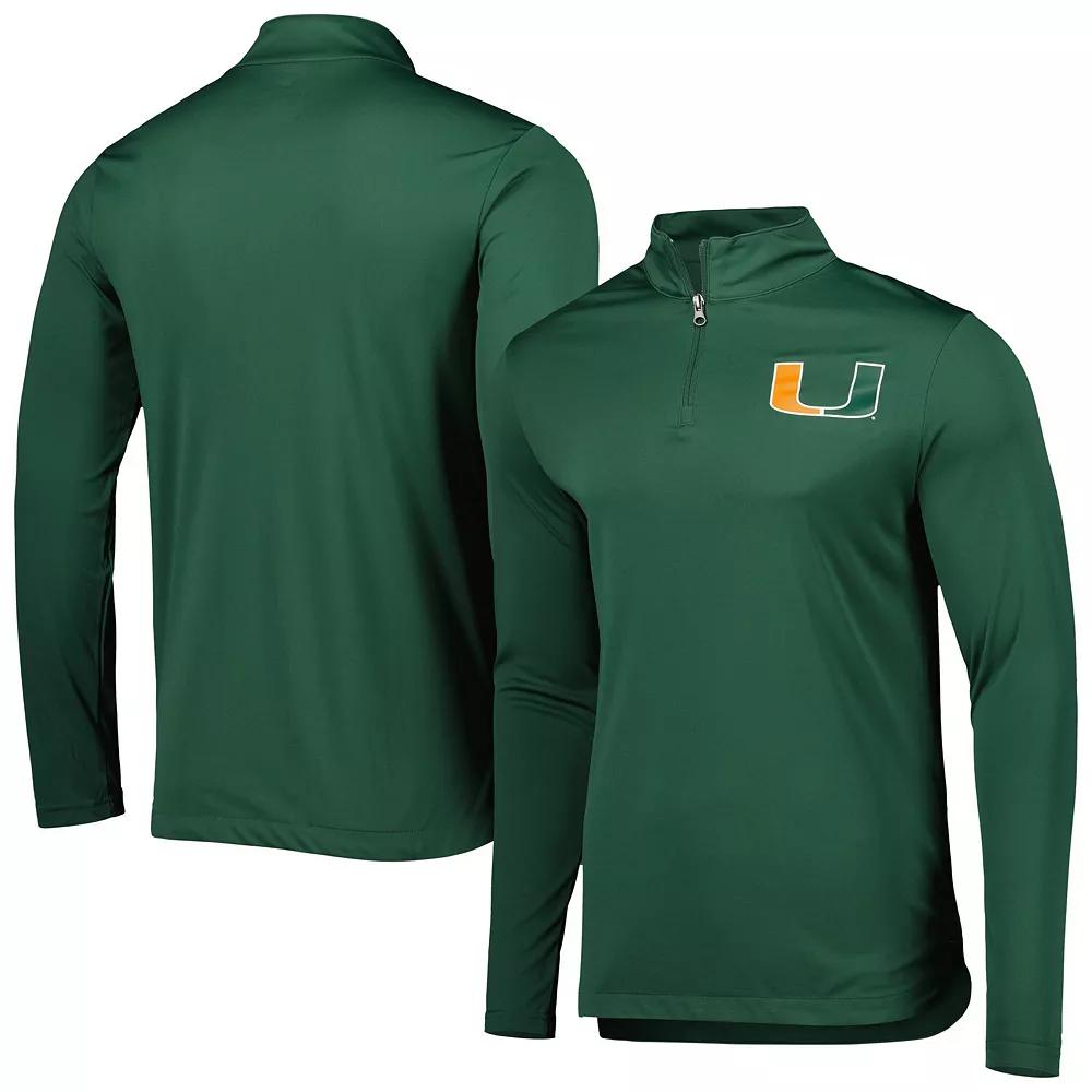 Men's Fanatics Branded Green Miami Hurricanes Tough Minded Quarter-Zip Top, Size: XL Product Image