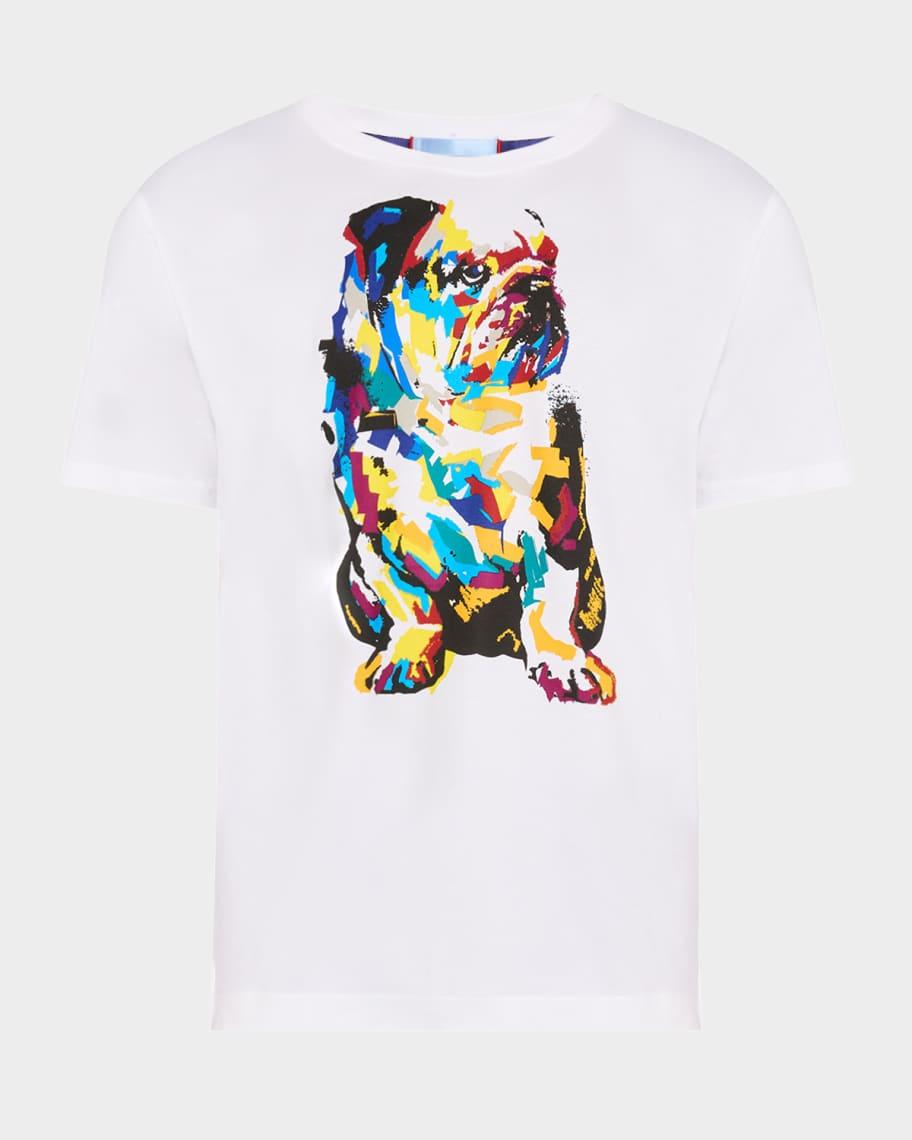 Mens Bulldog Graphic Crewneck T-Shirt Product Image