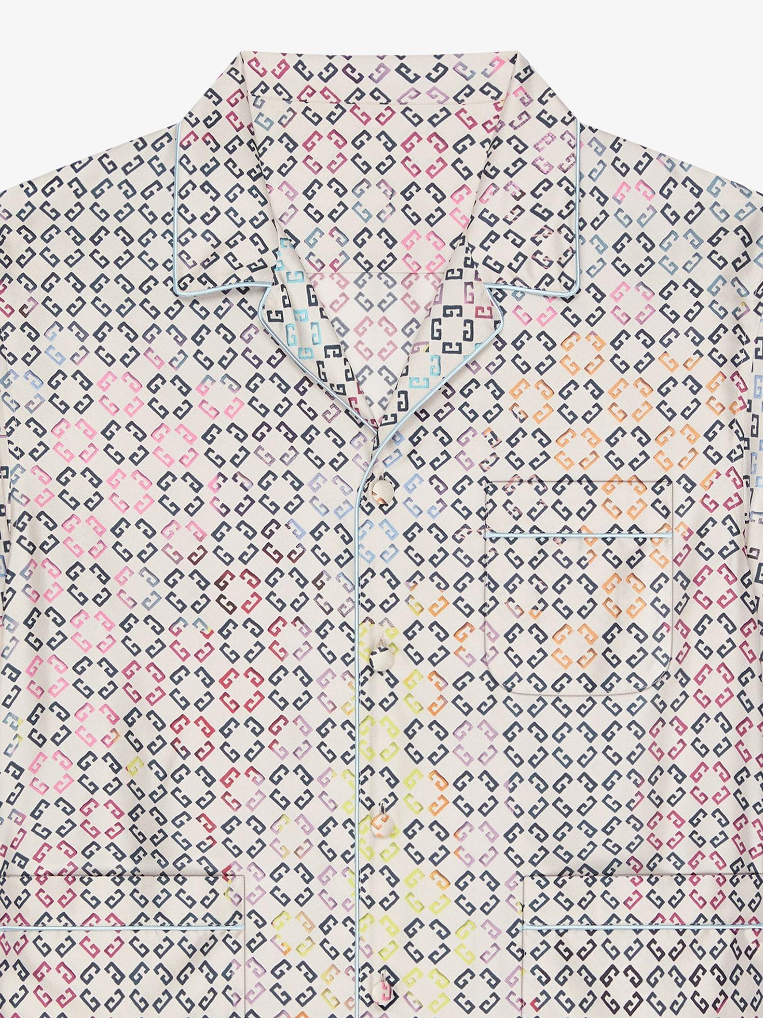 Multicolor pyjamas shirt in monogram 72 silk Product Image