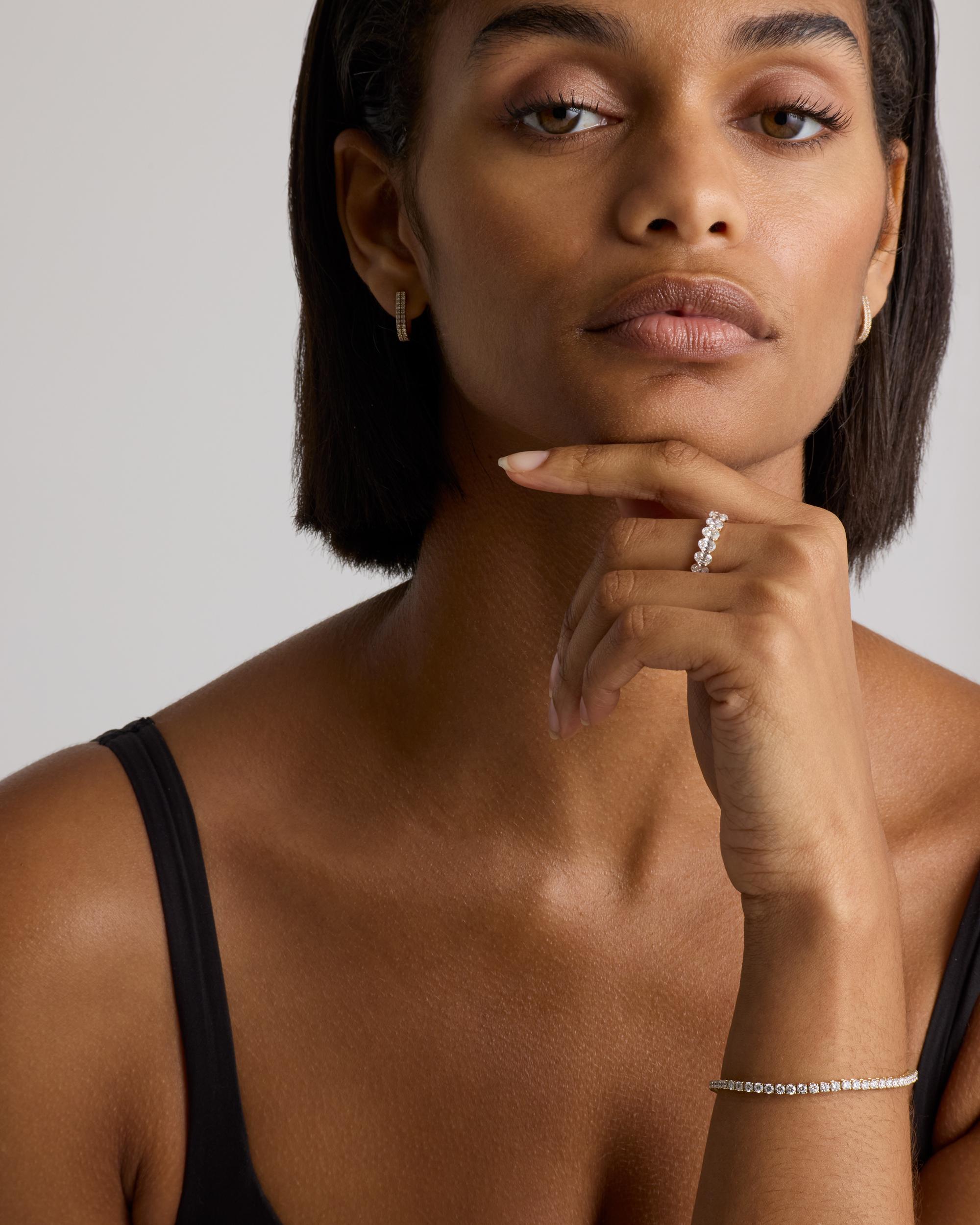 Quince | Women's Lab Grown Diamond Oval Eternity Band Rings Product Image