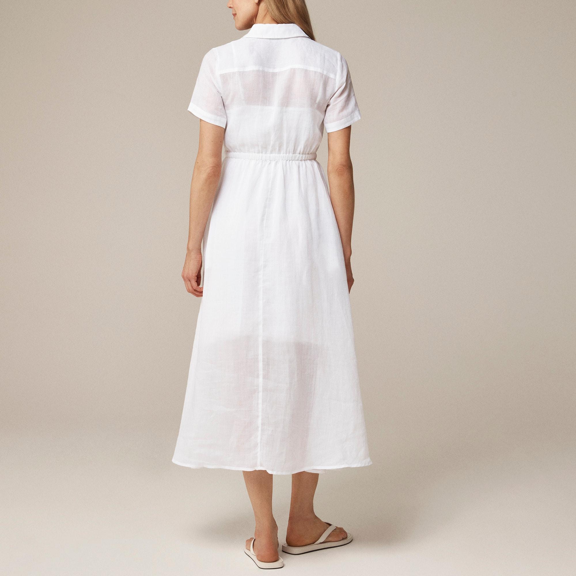 Cerise shirtdress in ramie Product Image