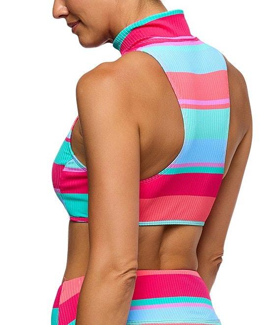 Next by Athena Bermuda Stripe Harmony Rib Texture High Waist Swim Bottom Product Image