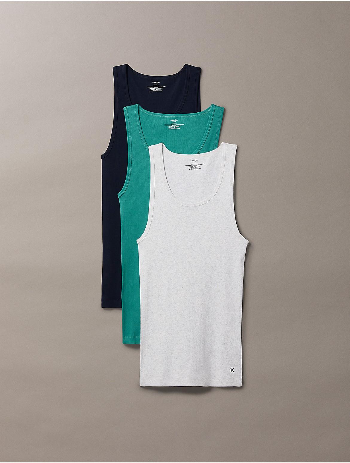 Calvin Klein Mens Cotton Classics 3-Pack Tank Top - Multi Product Image