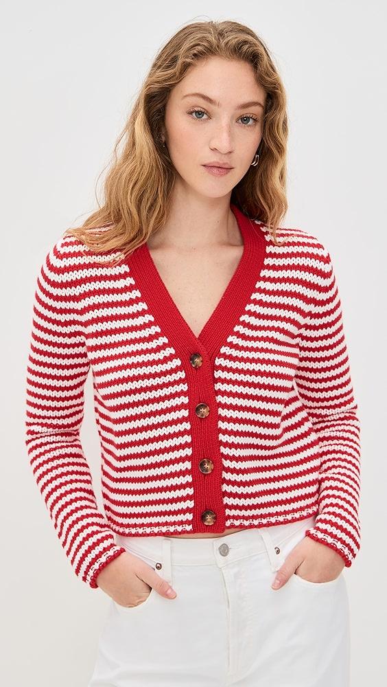 La Ligne Fine Stripe Mini Marina Cardigan | Shopbop Product Image