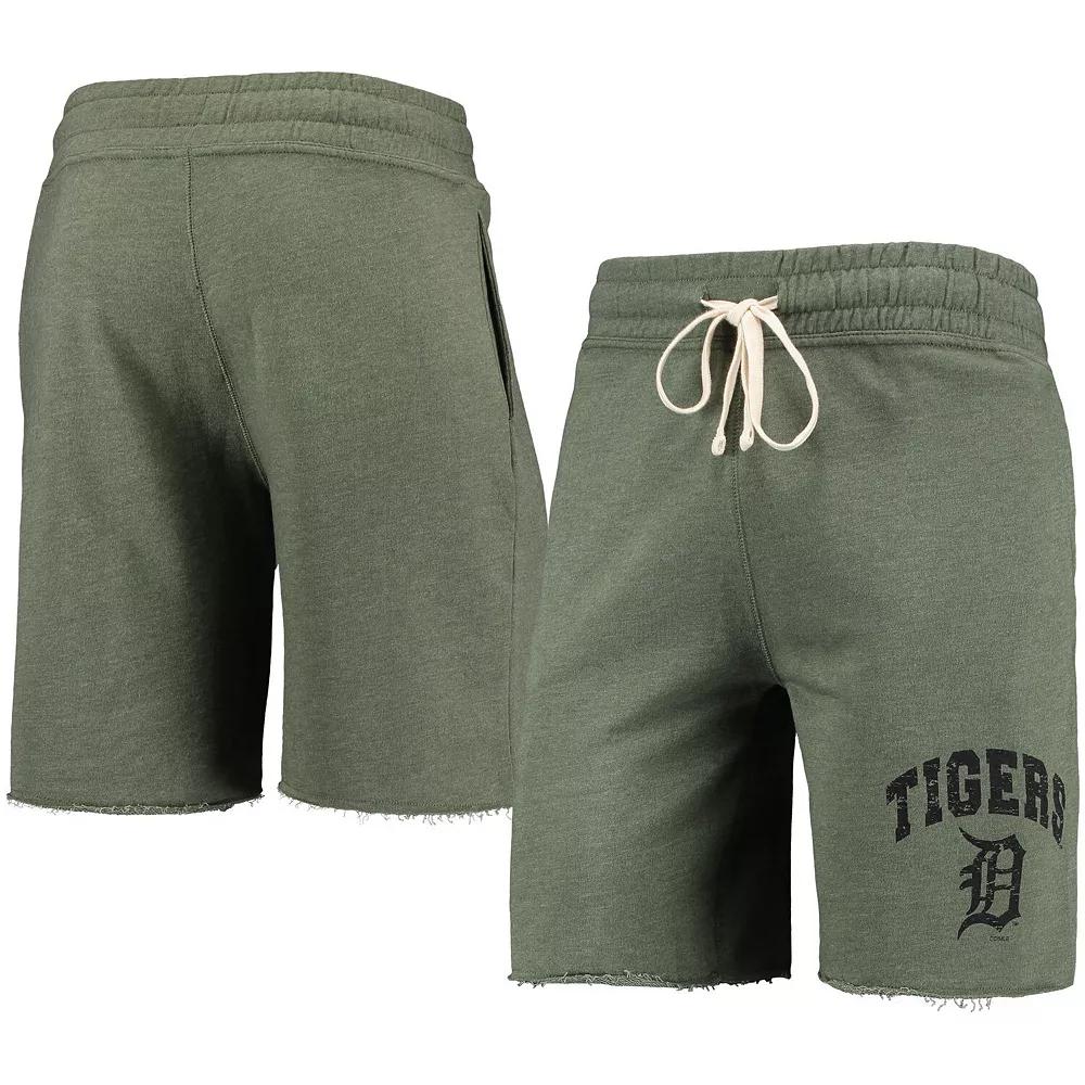 Men's Concepts Sport Heathered Olive Detroit Tigers Mainstream Tri-Blend Shorts, Size: Small, Green Product Image
