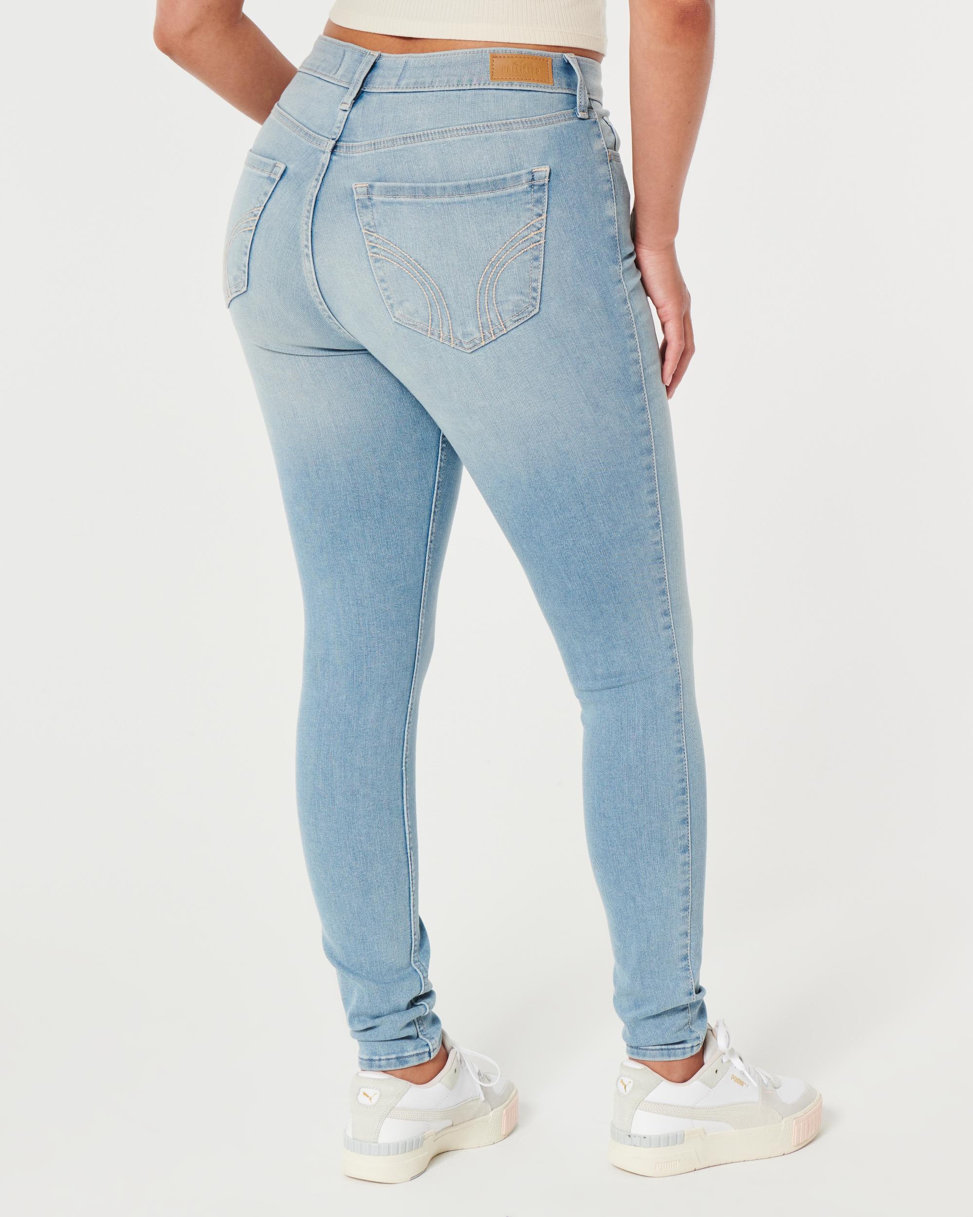 Curvy High-Rise Medium Wash Super Skinny Jeans Product Image
