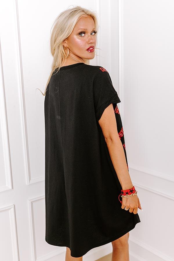 School Spirit Sequin Embroidered Mini Dress in Georgia Product Image