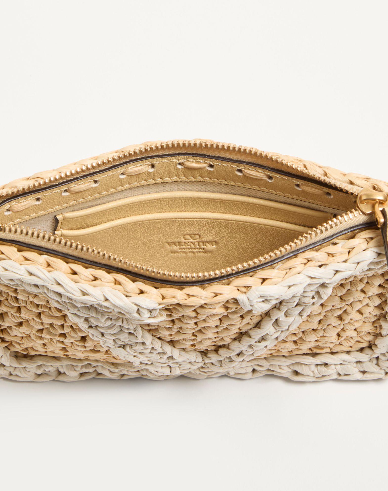 Valentino Garavani Viva Superstar Synthetic Raffia Pouch Product Image