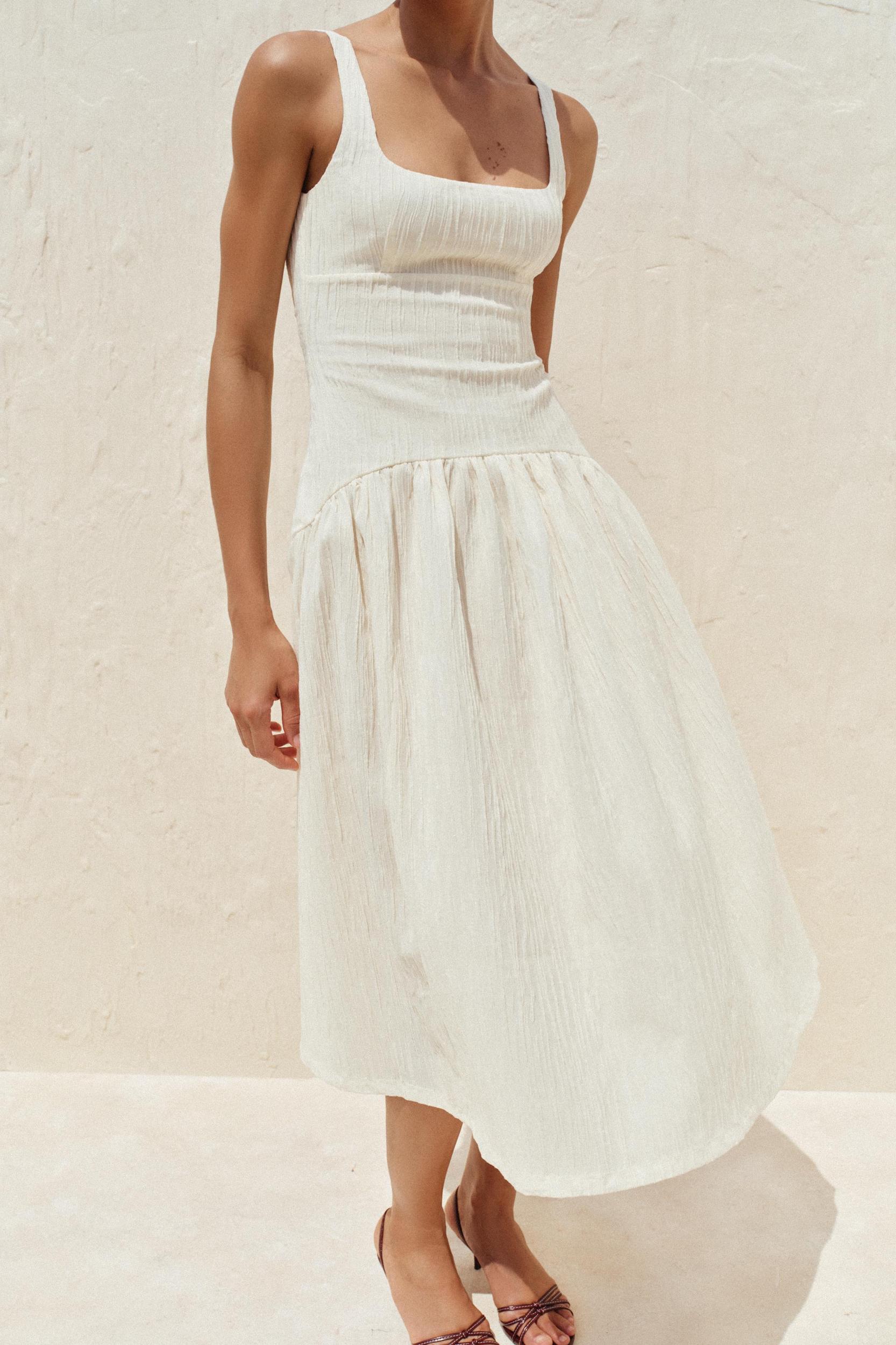 TEXTURED STRAPPY DRESS Product Image