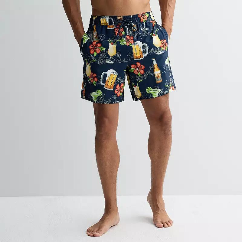 Men's Trinity Coast 7-Inch Swim Trunks, Size: XS 7 IN, Navy Blue Product Image