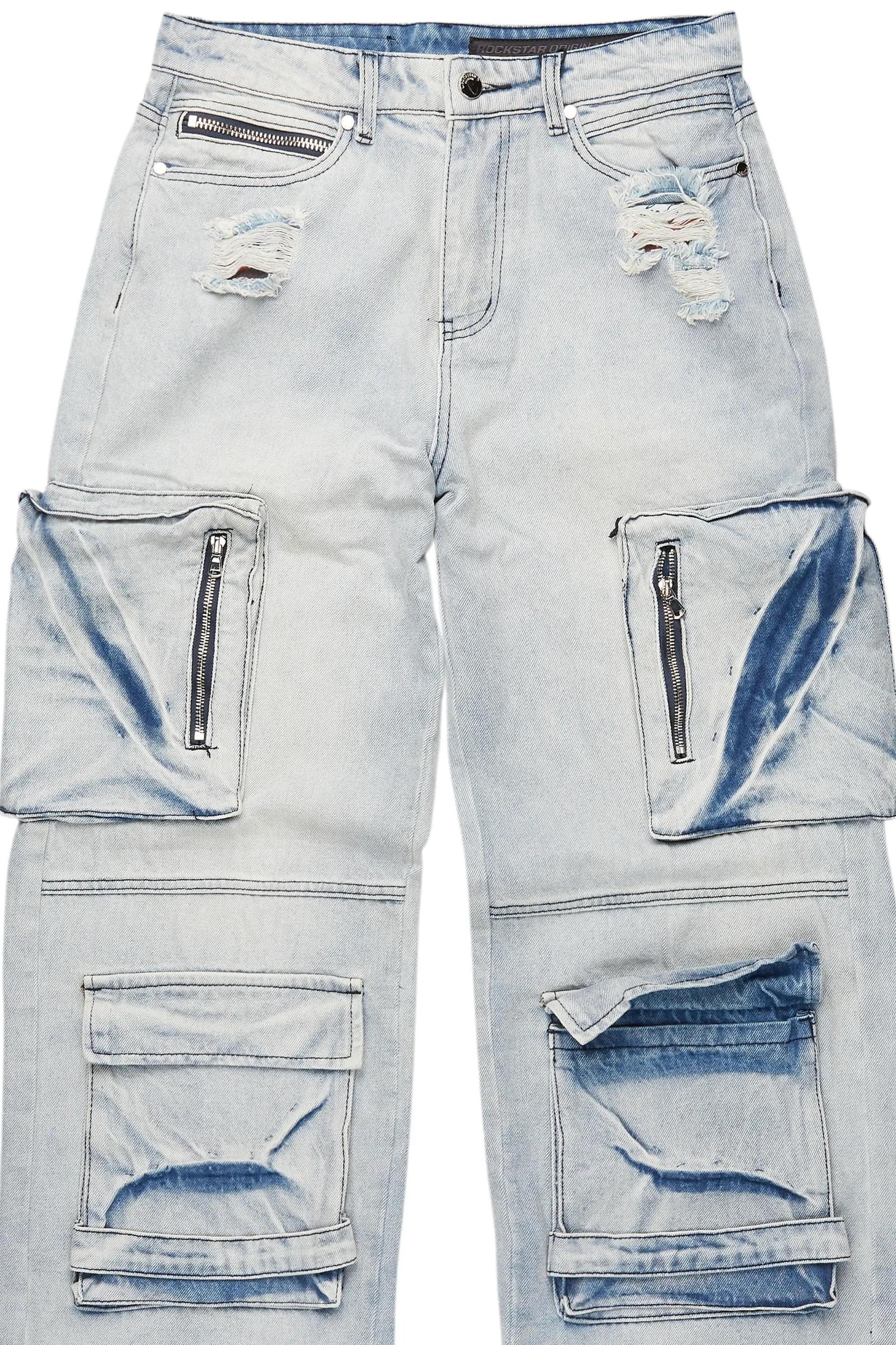 Esben Blue Baggy Fit Jean Male Product Image