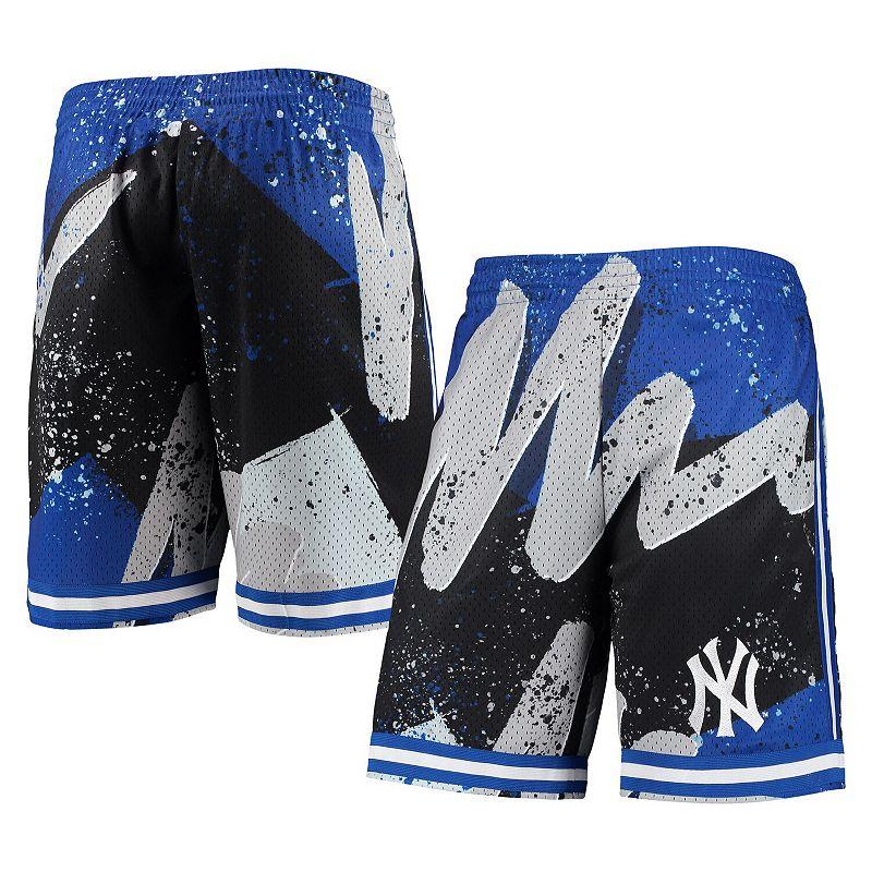 Men's Mitchell & Ness Black New York Yankees Hyper Hoops Shorts, Size: Large Product Image