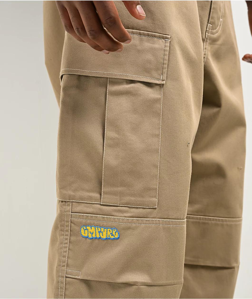 Empyre Ultra Loose Khaki Cargo Skate Pants Product Image