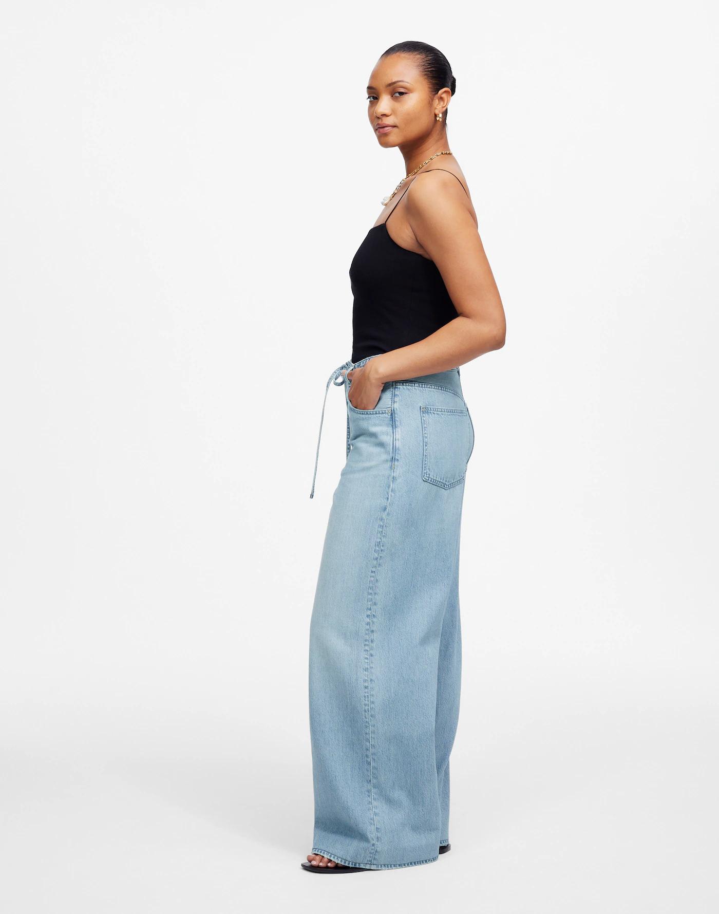 Curvy Superwide-Leg Jeans in Ashbury Wash: Airy Denim Edition Product Image