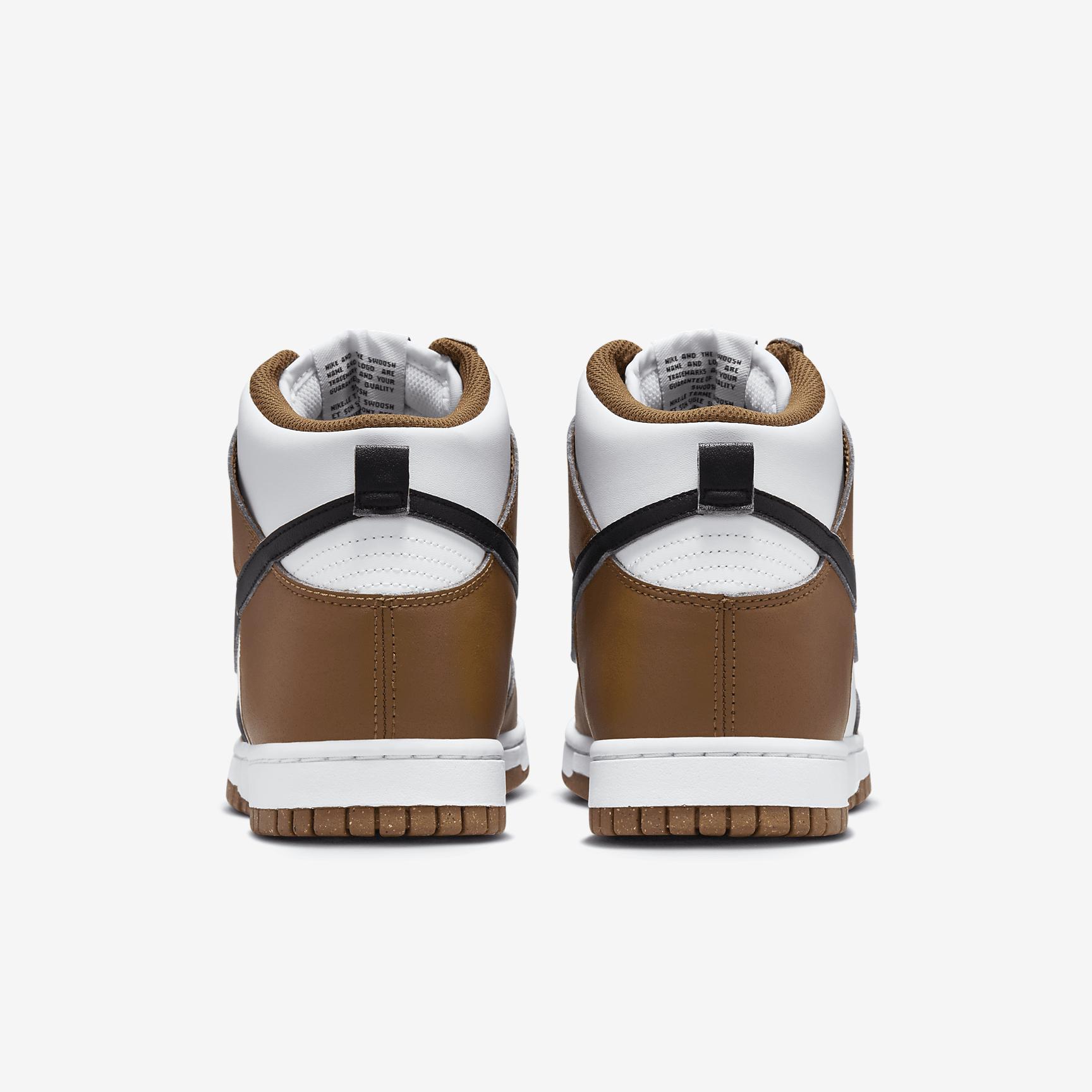 Nike Womens Nike Dunk High - Womens Shoes White/Black/Light British Tan Product Image
