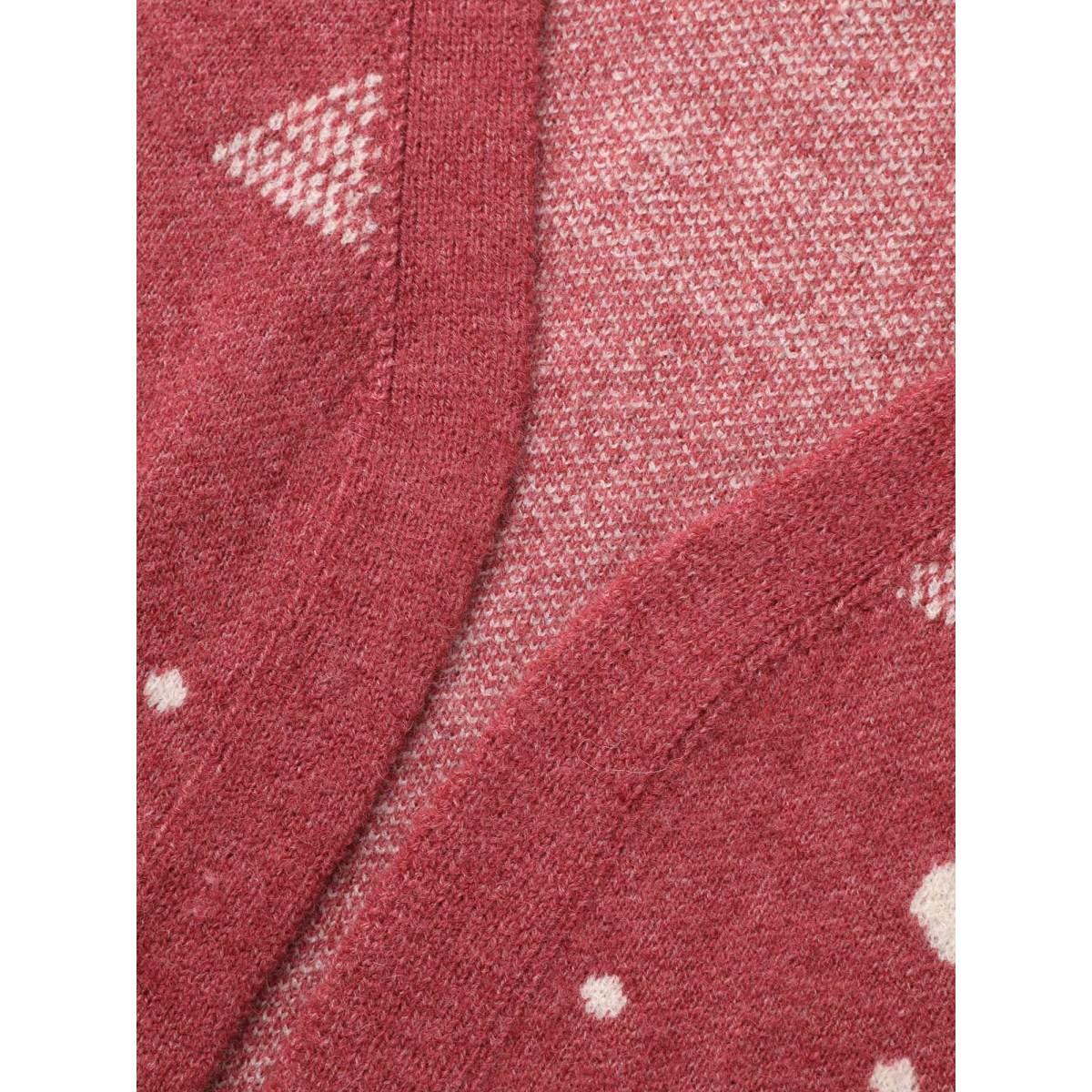 Plus Size Holiday Gradient Cable Knit Cardigan Brightred Women Casual Loose Long Sleeve Everyday Cardigans BloomChic 10/M Product Image