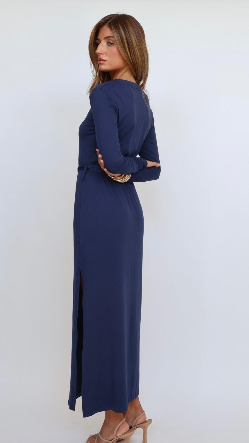 Nora Belted Maxi Dress Product Image