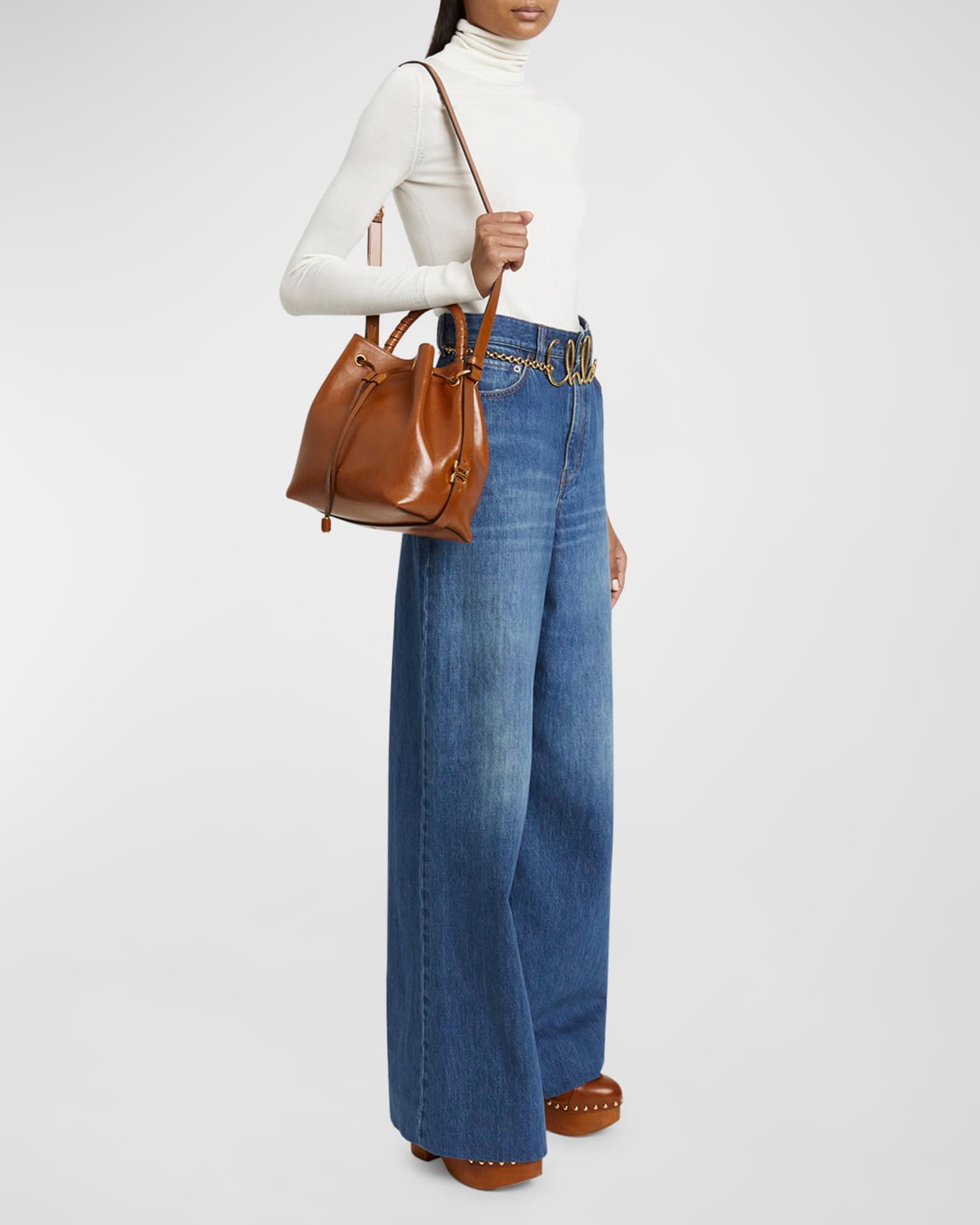 Marcie Bucket Bag in Shiny Calfskin Product Image