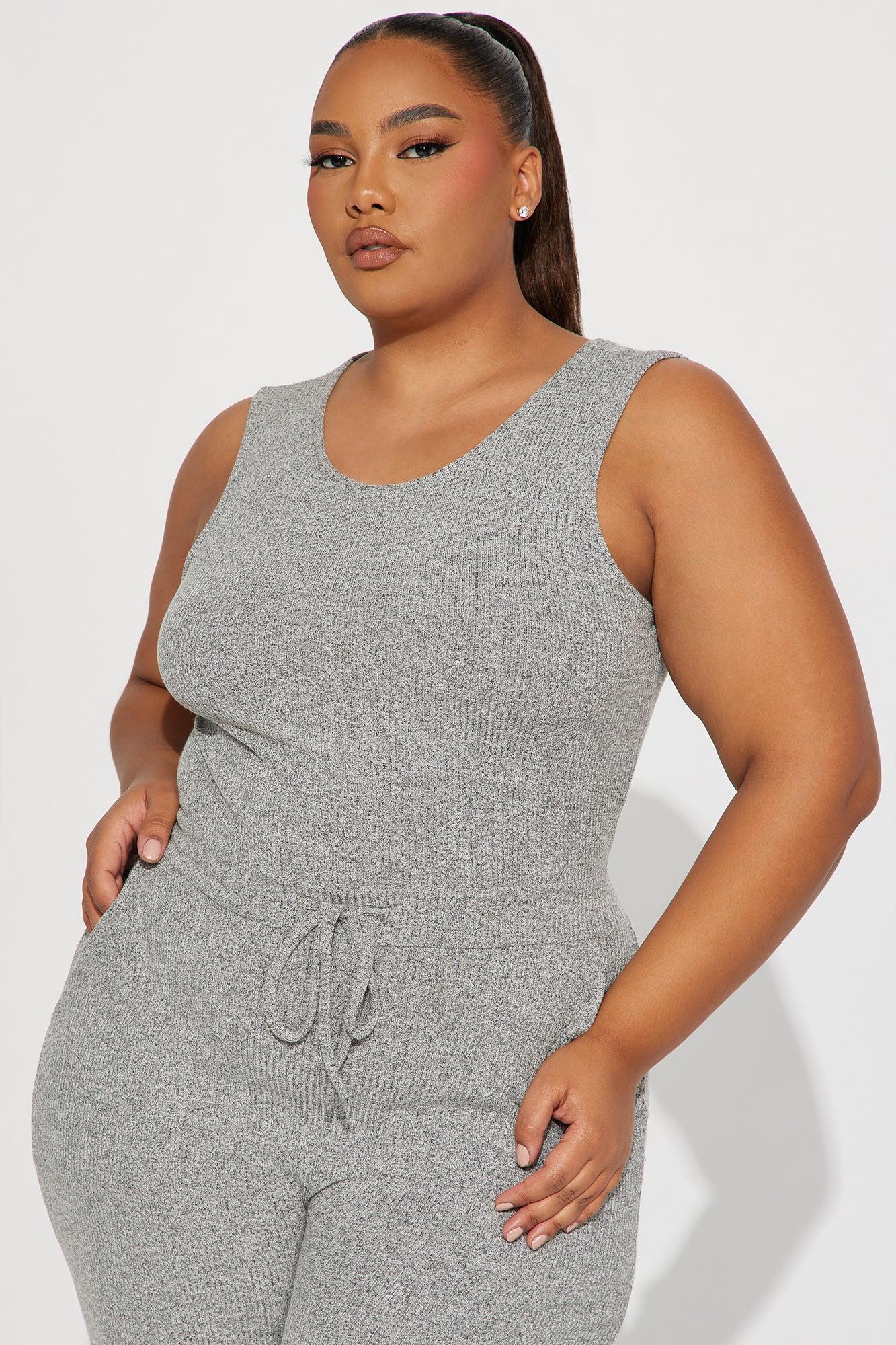 Express Your Style Jumpsuit  - Heather Grey Product Image