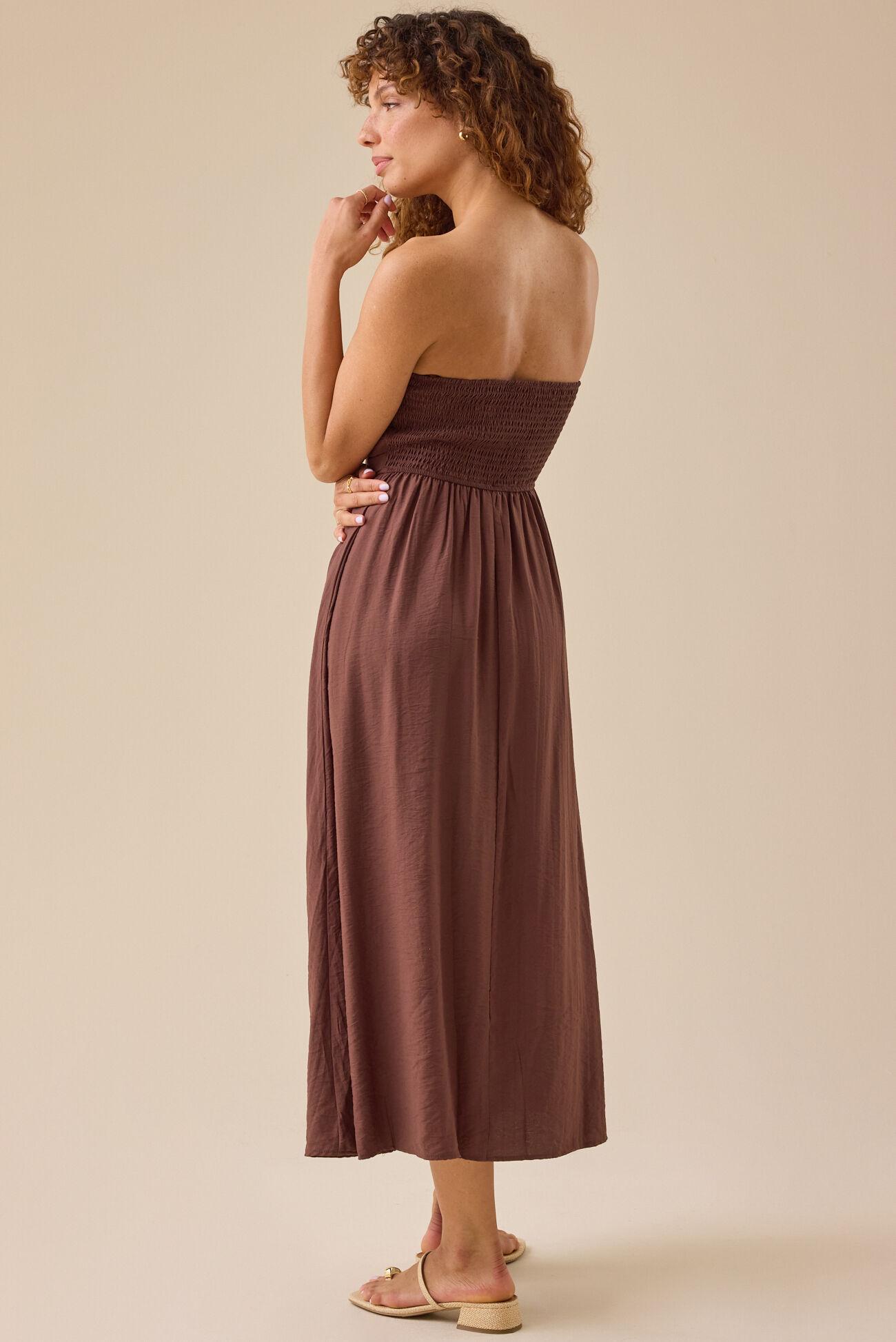 Serena Strapless Midi Dress Product Image