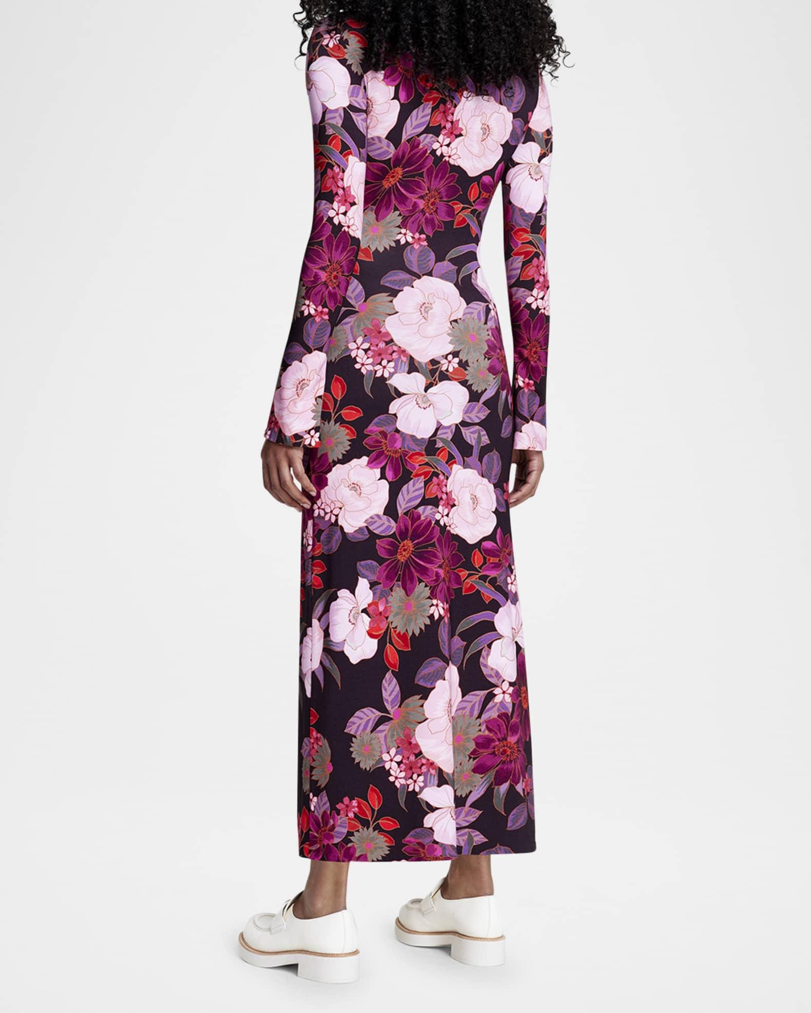 Stretch Knit Crewneck Midi Dress Product Image