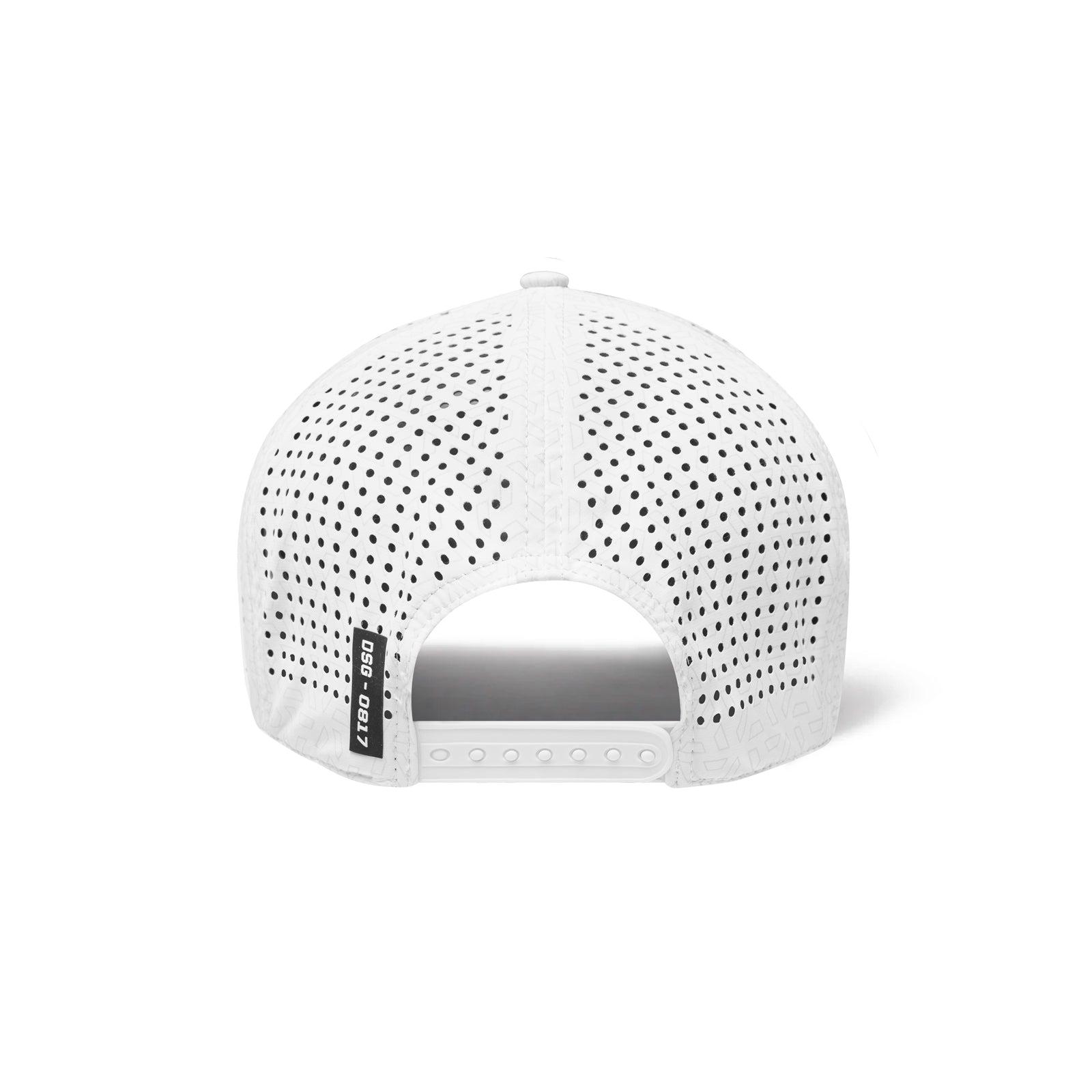 0817. Tetra-Lite® Ice A-Frame Hat - White/Silver "Wings" Product Image