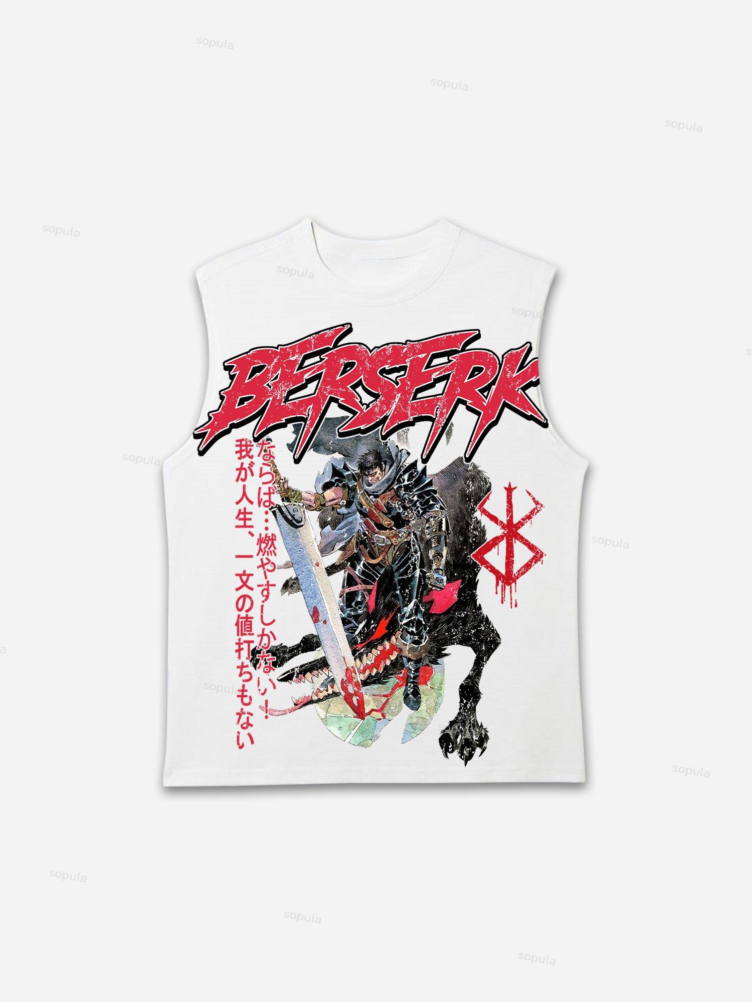 Men's Berserk Top Manga Print Sleeveless Shirts Tank Top Product Image