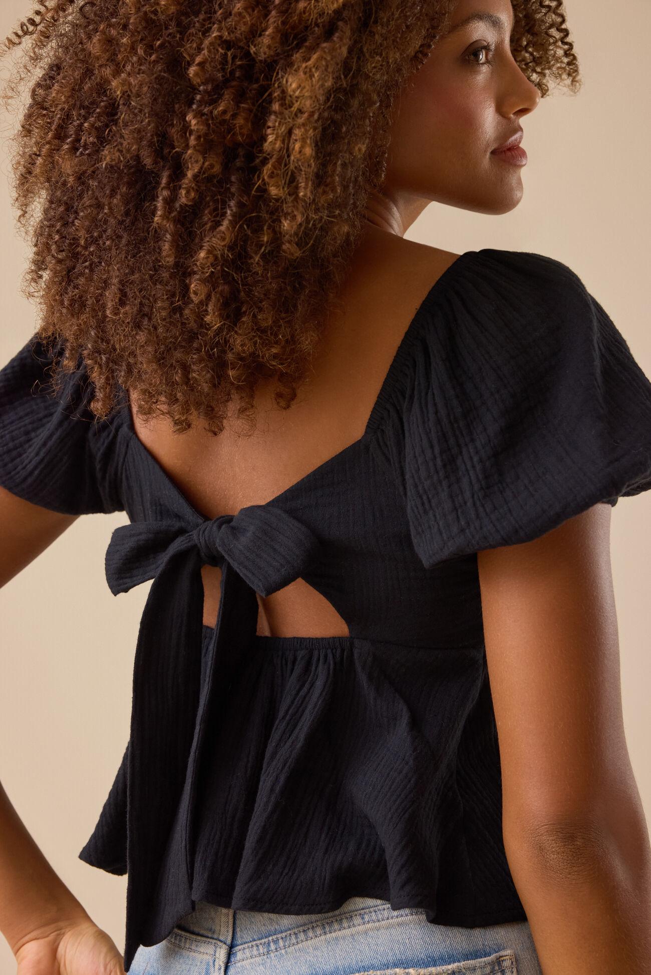 Nia Tie Back Babydoll Top Product Image