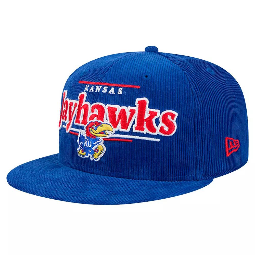 Men's New Era Royal Kansas Jayhawks Display 9FIFTY Snapback Hat, Blue Product Image