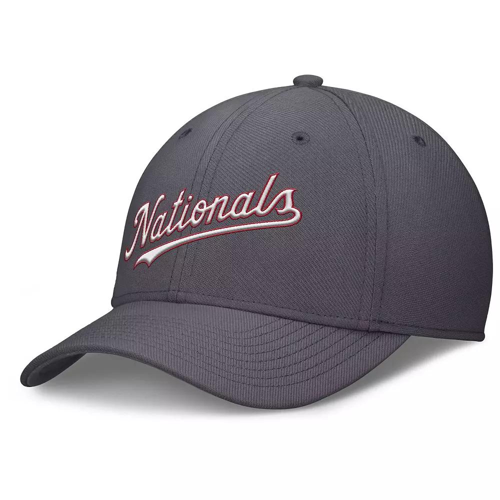 Men's Nike Gray Washington Nationals Swoosh Performance Flex Hat,  Product Image