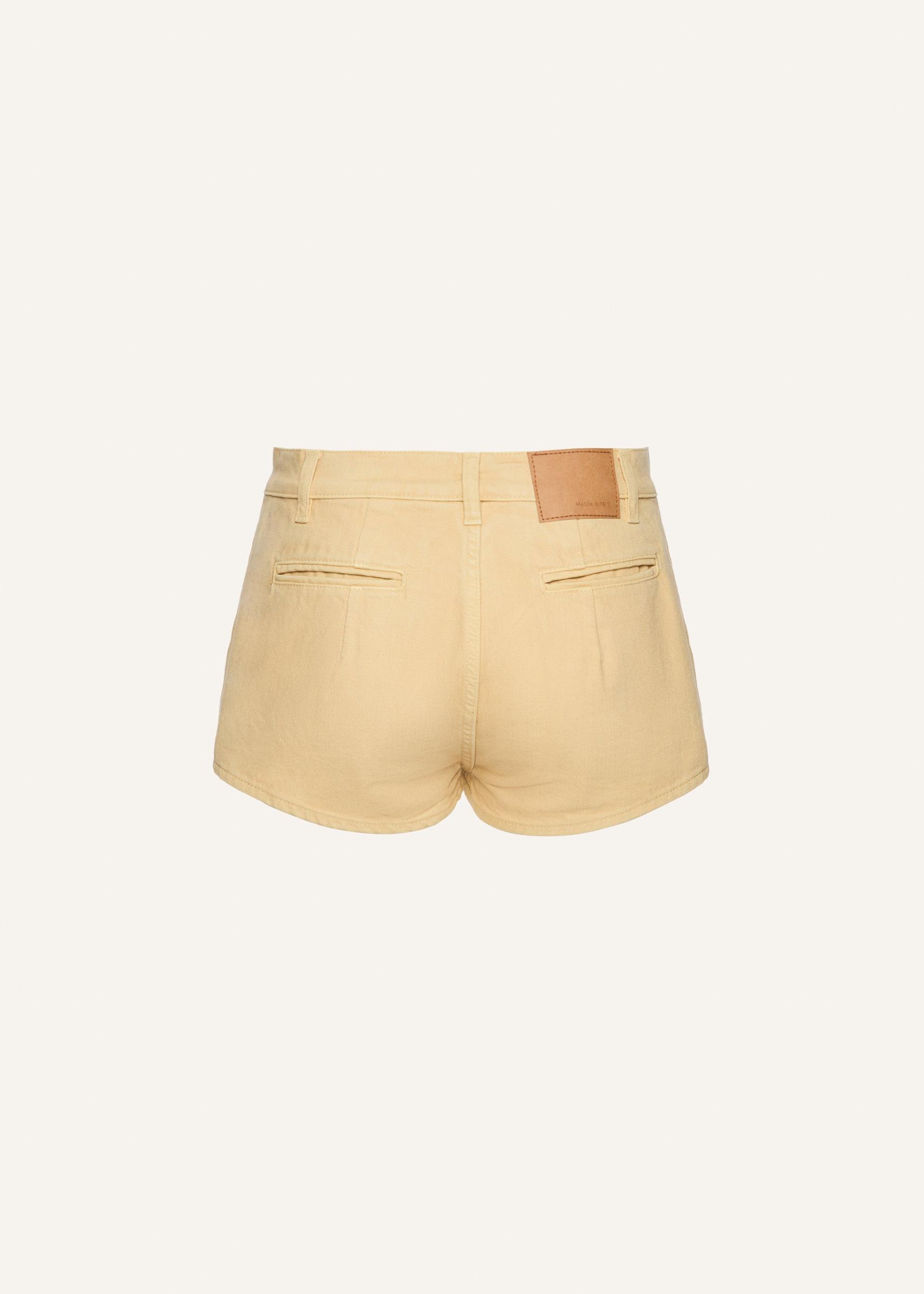 Denim mini shorts in beige Product Image