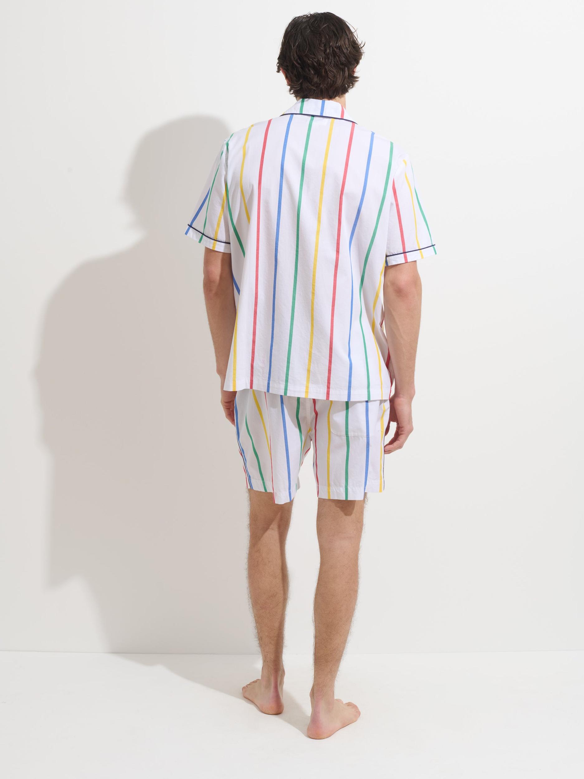 P'Jimmies Short Sleeve Sleep Shirt In Stripe Product Image