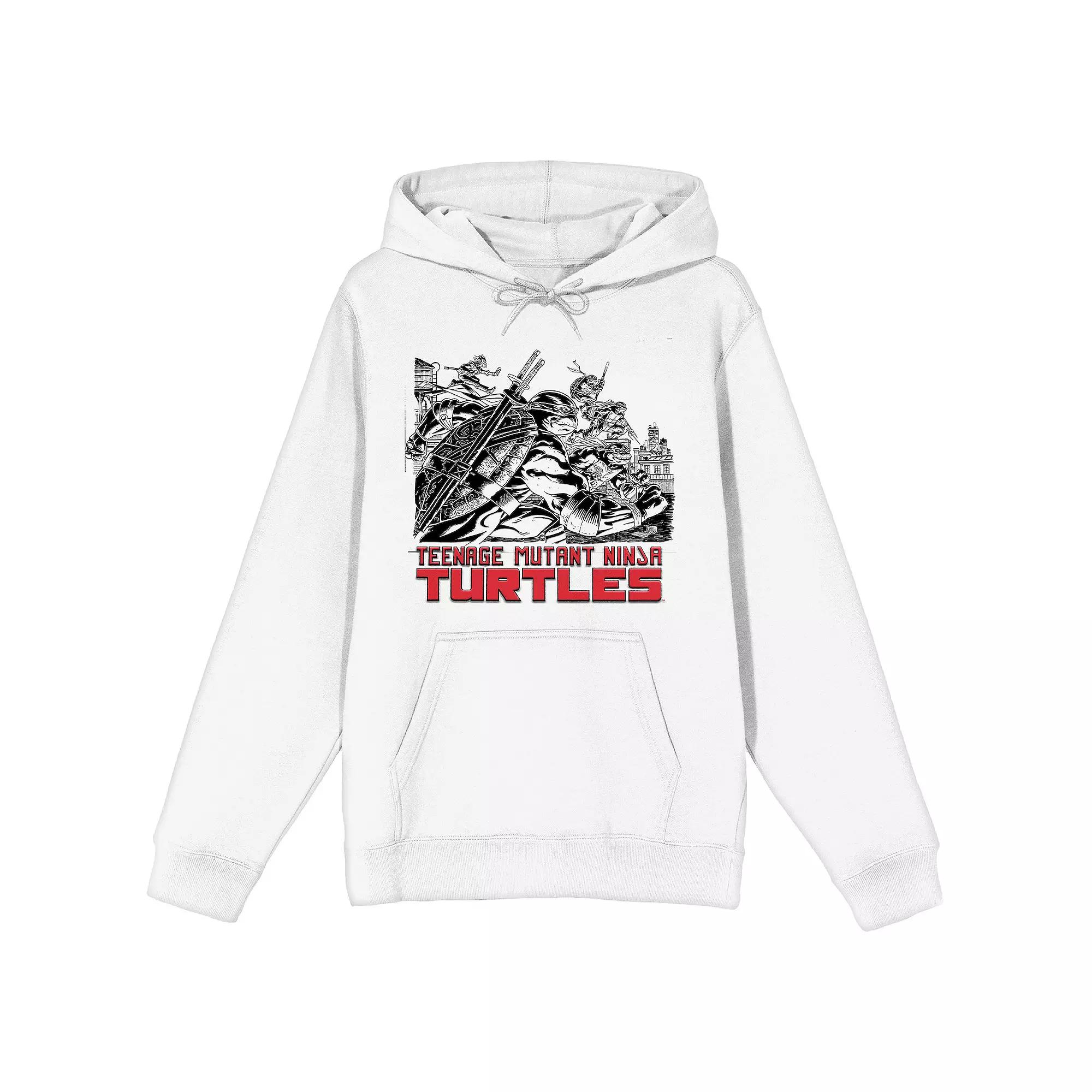 Men's Nickelodeon Teenage Mutant Ninja Turtles Holding Weapons Graphic Hoodie, Size: Small, White Product Image