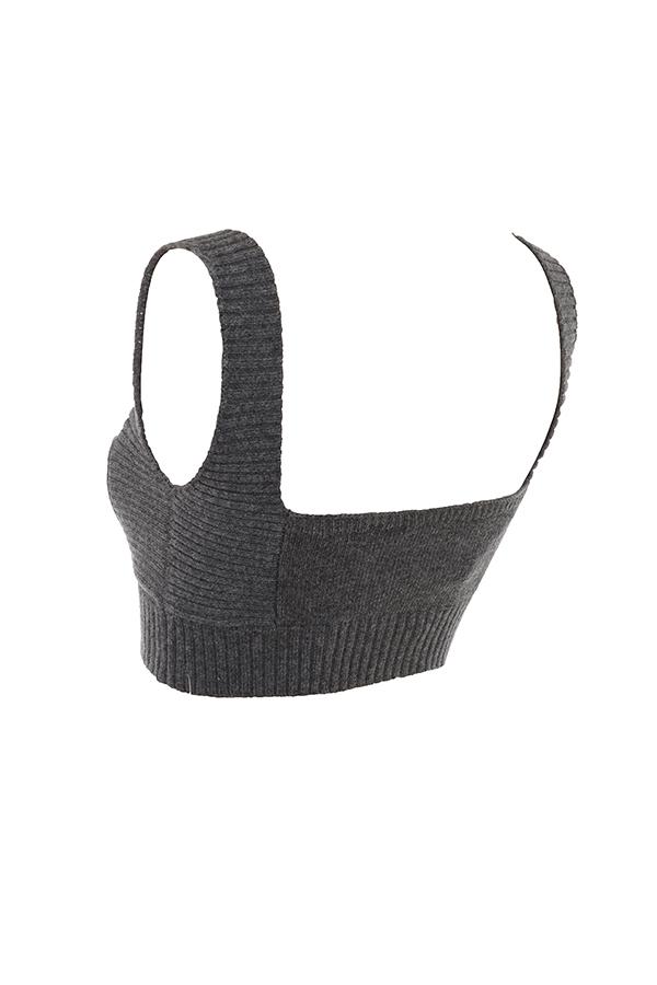 Sia  charcoal cashmere blend bralette - sale Product Image