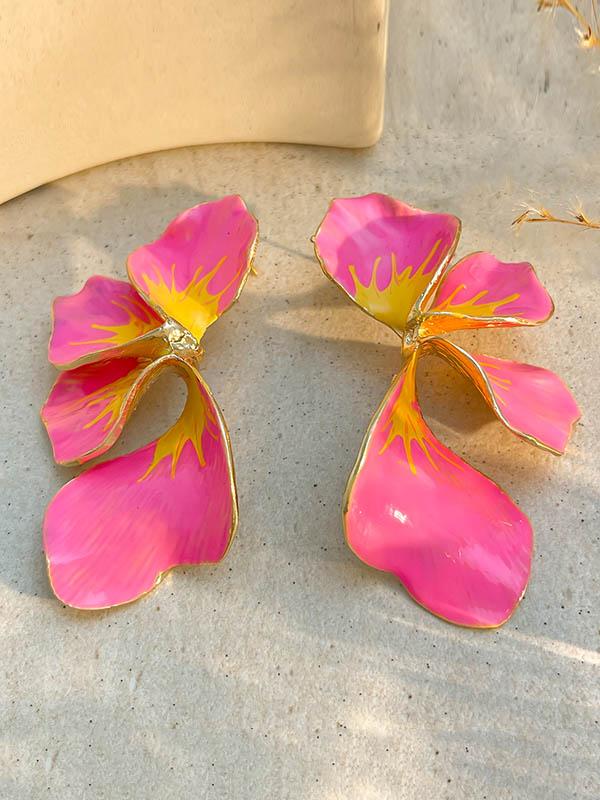 Flower Shape Drop Earrings Product Image