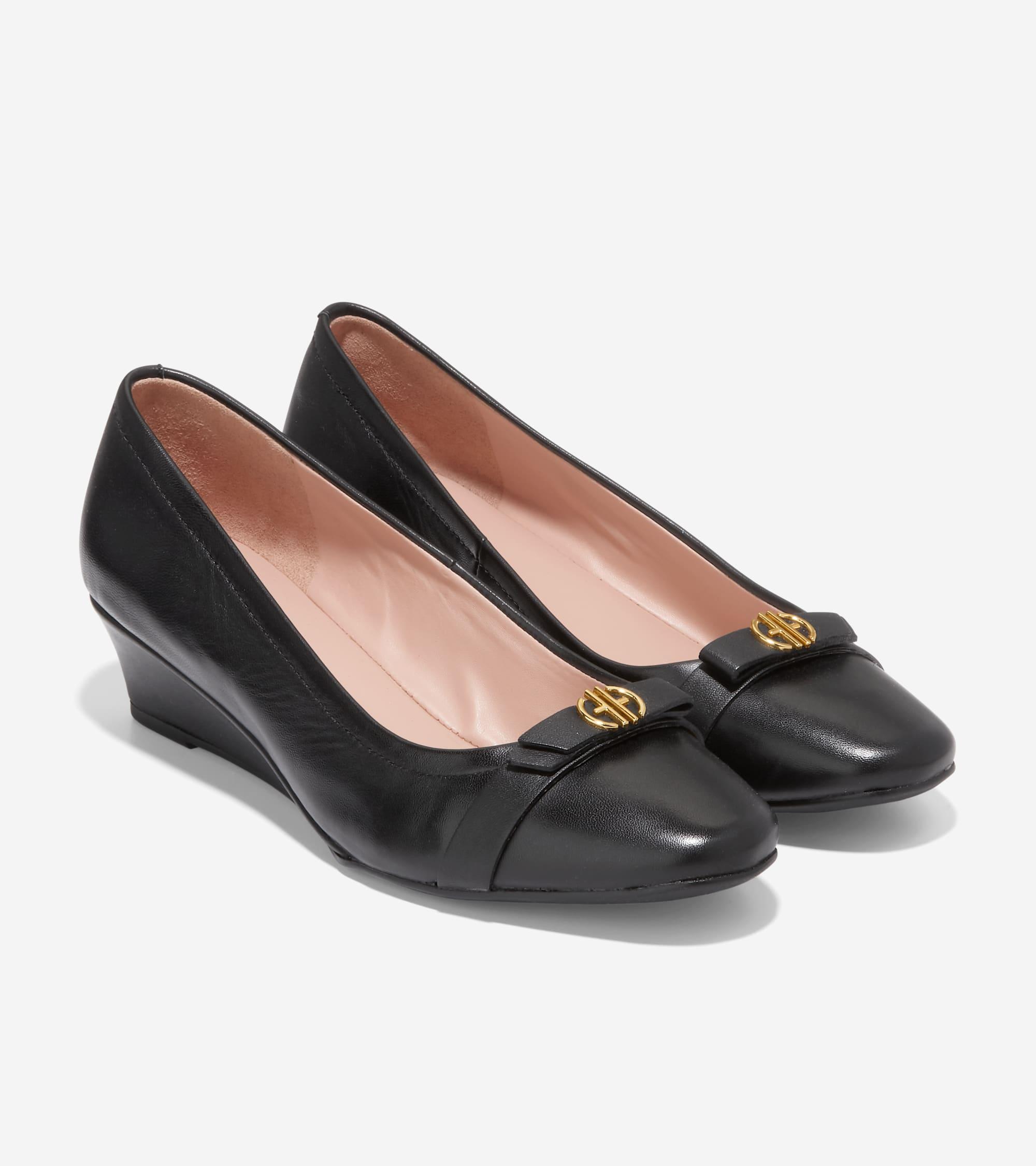 Women's Malta Wedges in Black | Cole Haan Product Image