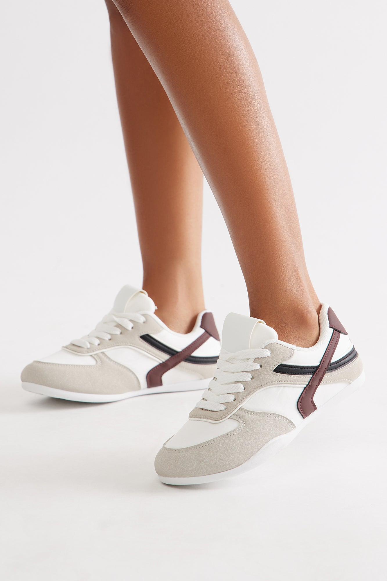 Strike Faux Suede Sneakers - White Female Product Image