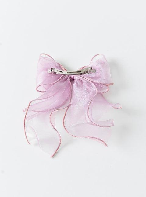 Linney Hair Bow Pink Product Image