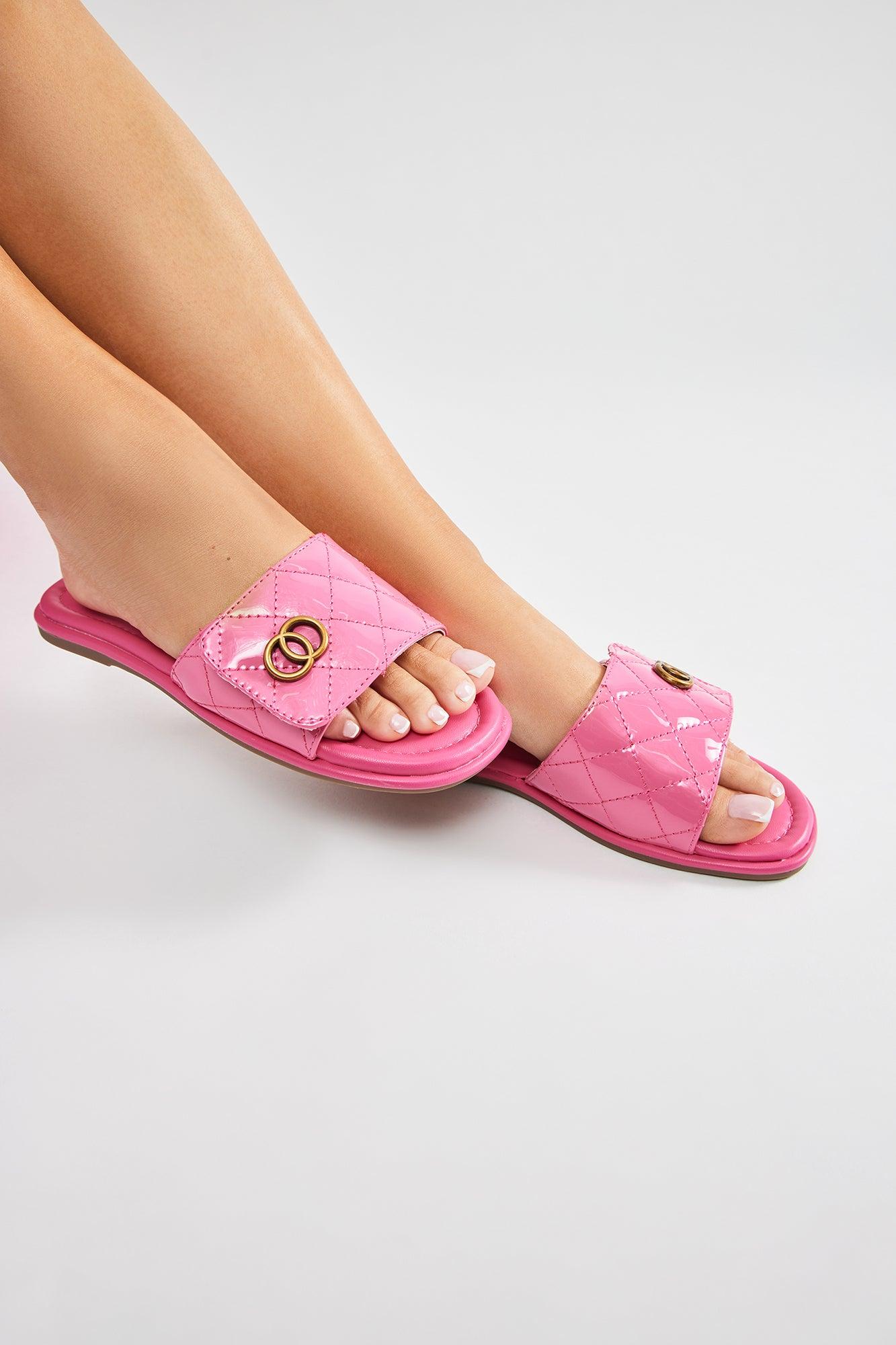 Tyra Flat Sandals - Pink Product Image