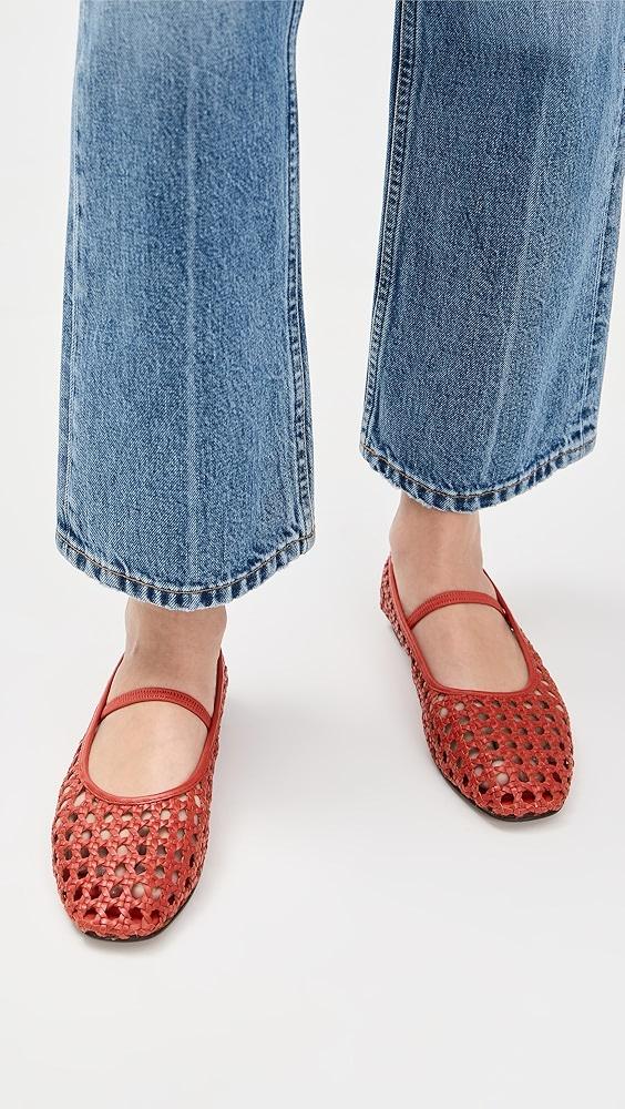 Madewell Greta Elastic Open Weave Mary Jane Flats | Shopbop Product Image