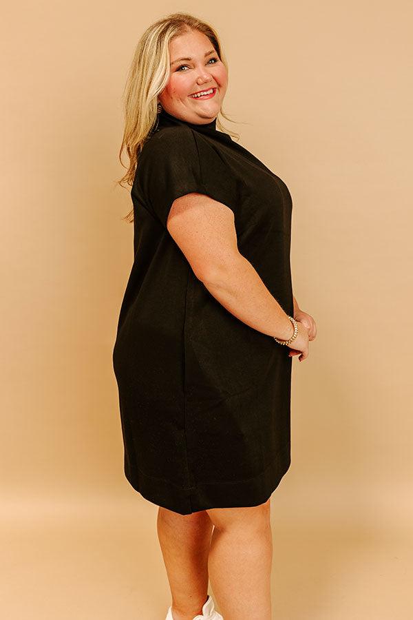 City Sleek Mini Dress in Black Curves Product Image
