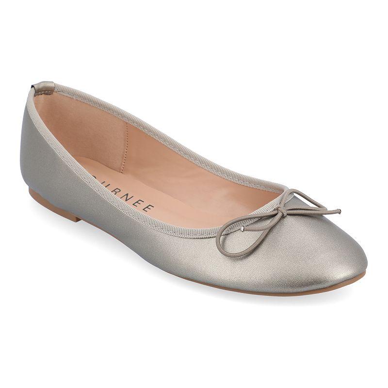 Journee Collection Vika Women's Ballet Flats, Size: 9 Wide, Silver Product Image