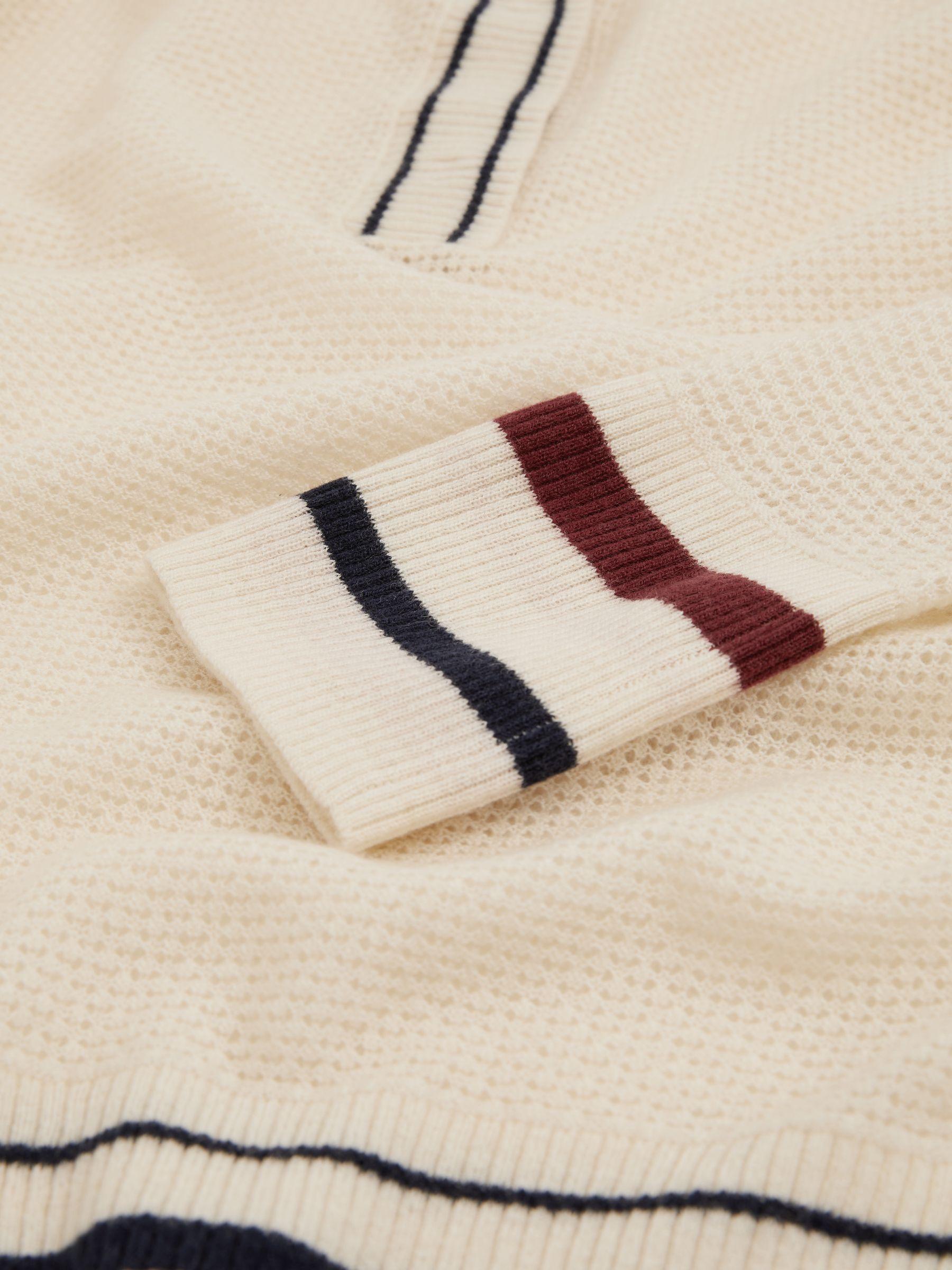 Wool-Cashmere Tipped Polo Jumper in Neutral Product Image