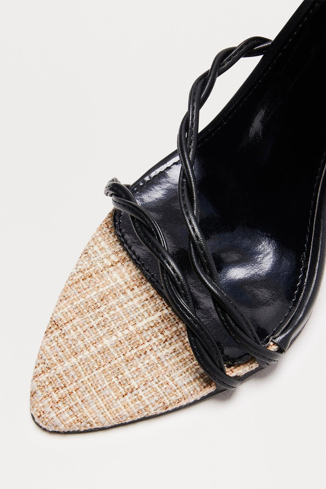 Silas Wrap Up Stiletto Heels - Black Product Image