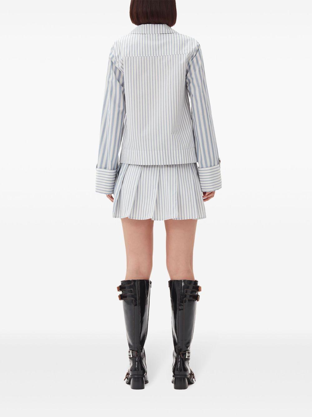 striped pleated mini skirt Product Image