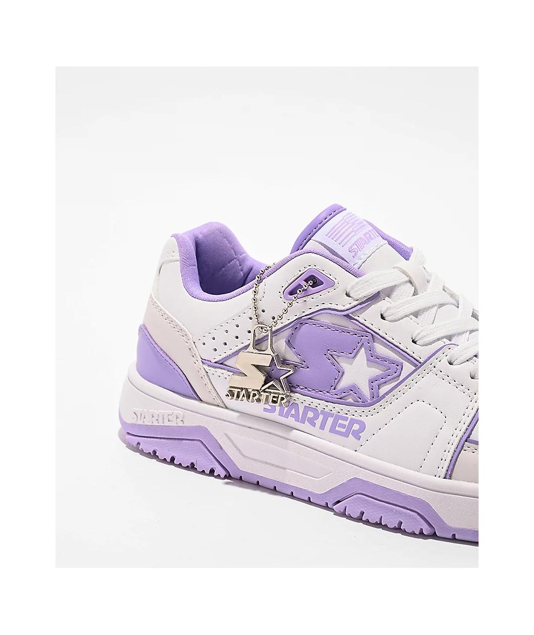 Starter Fast Break White & Lavender Shoes Product Image